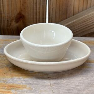 2 Pieces Vintage Buffalo China Restaurant Ware Custard Cup & Small Oval Bowl